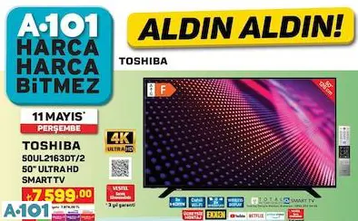 TOSHİBA 50 ULTRA HD SMART TV/TELEVİZYON